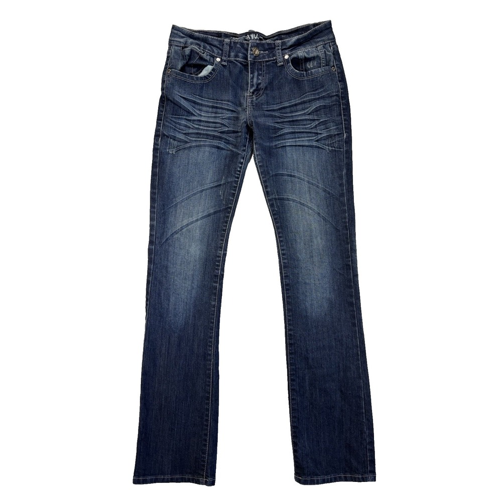NV Juniors 9 Low Rise Bootcut Blue Jeans Slimming Western Cowgirl Sexy Rodeo